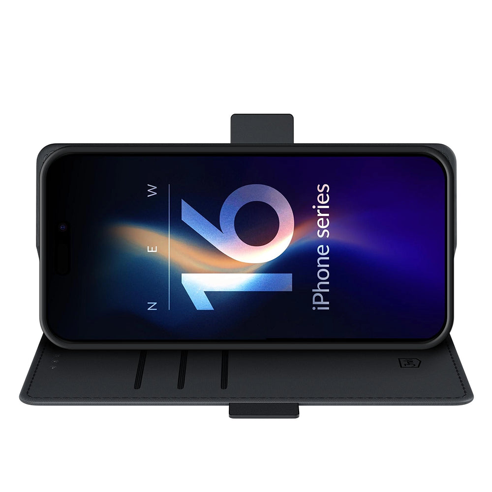 Etui na Apple iPhone 16, 3MK, Wallet, Czarny