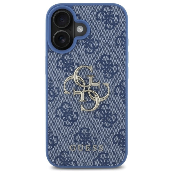Etui na Apple iPhone 16, Guess, 4G Big Logo, Niebieskie