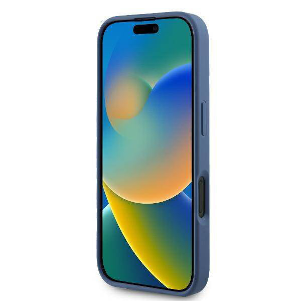 Etui na Apple iPhone 16, Guess, 4G Bottom Stripe, Niebieskie
