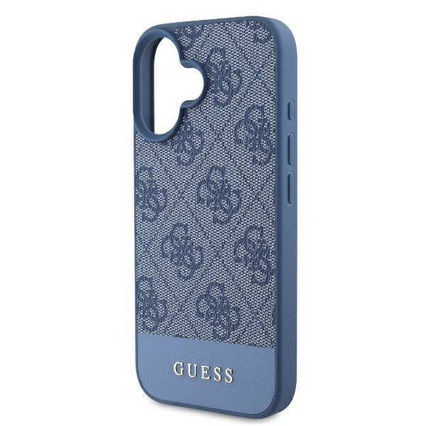 Etui na Apple iPhone 16, Guess, 4G Bottom Stripe, Niebieskie