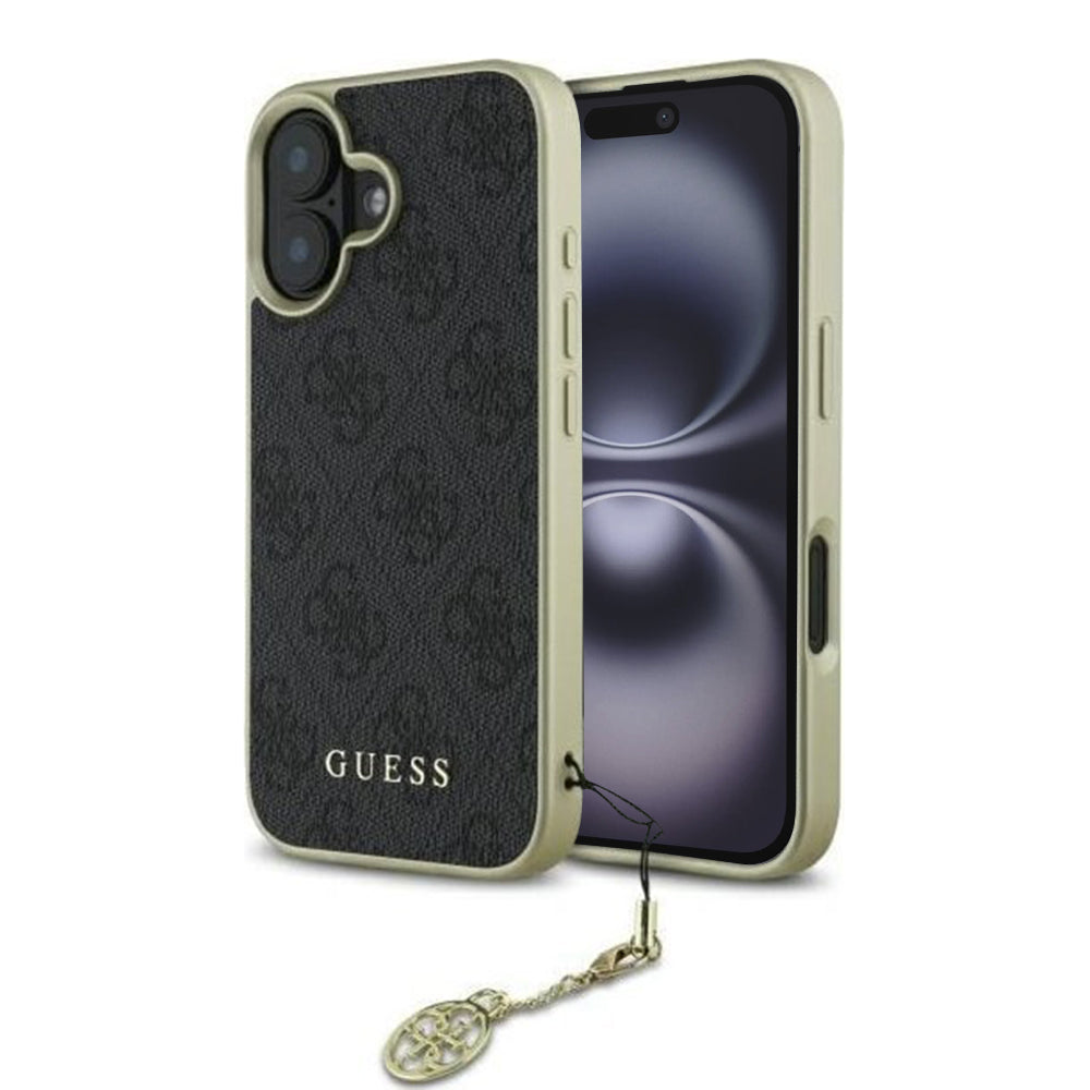 Etui na Apple iPhone 16, Guess, 4G Charm, Czarne