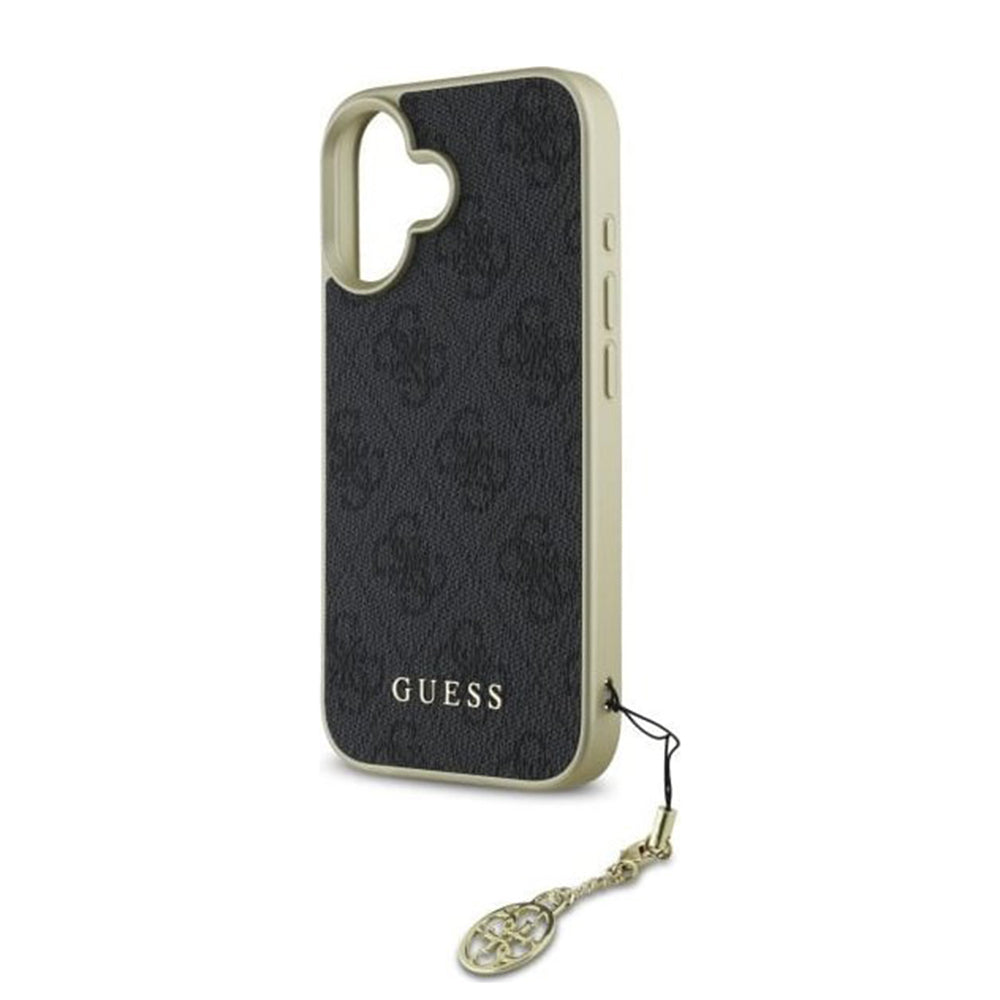 Etui na Apple iPhone 16, Guess, 4G Charm, Czarne