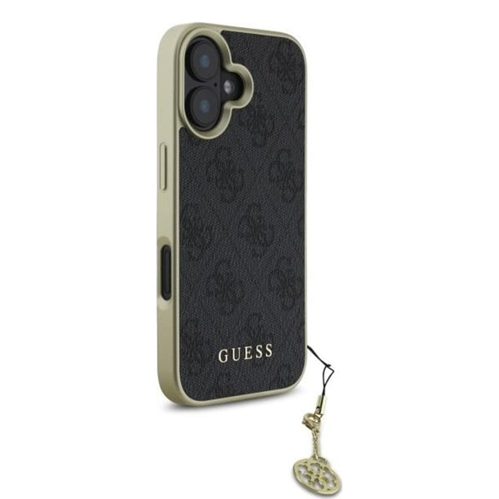 Etui na Apple iPhone 16, Guess, 4G Charm, Czarne