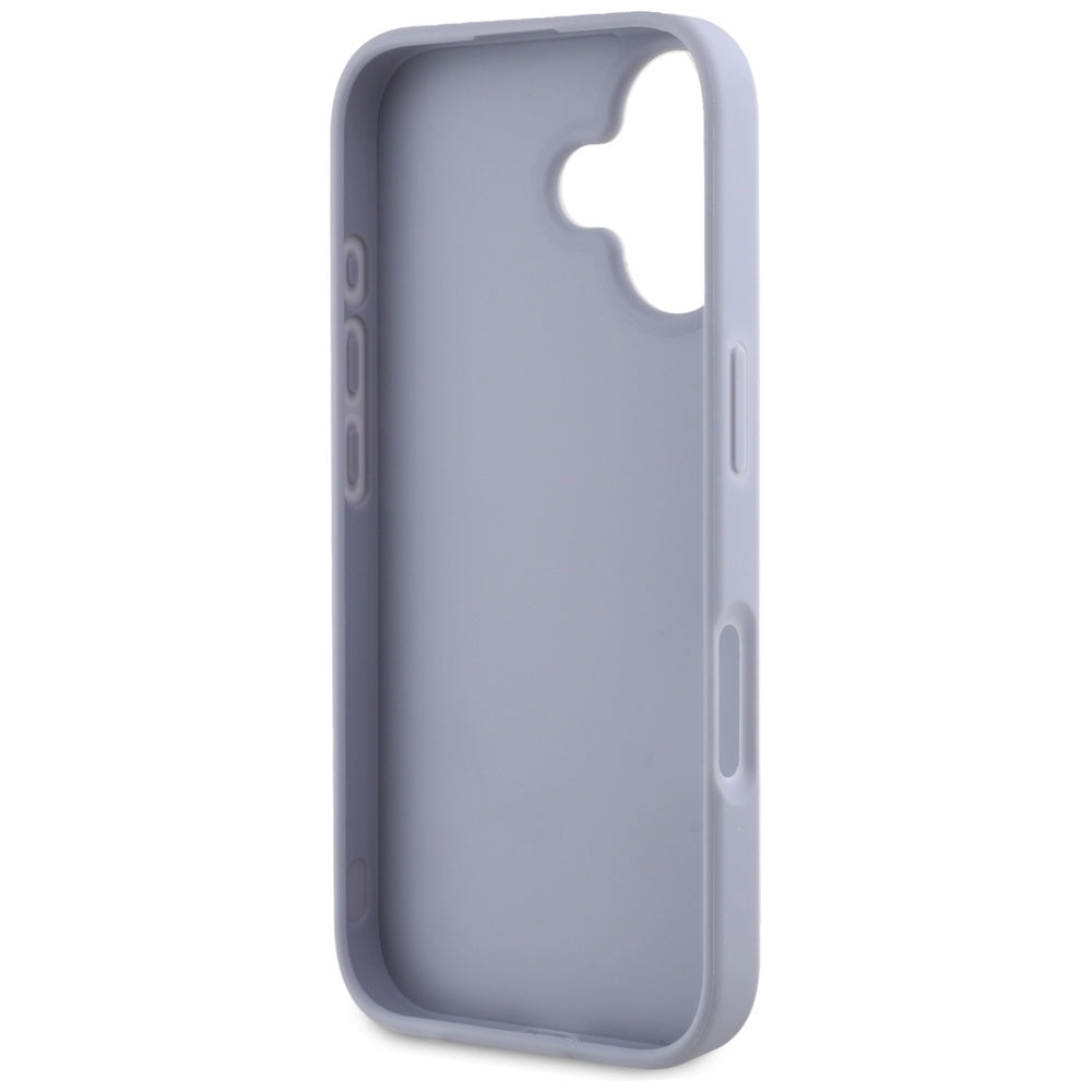 Etui na Apple iPhone 16, Guess, Hot Stamp 4G Pattern Triangle Logo, Jasny Fiolet