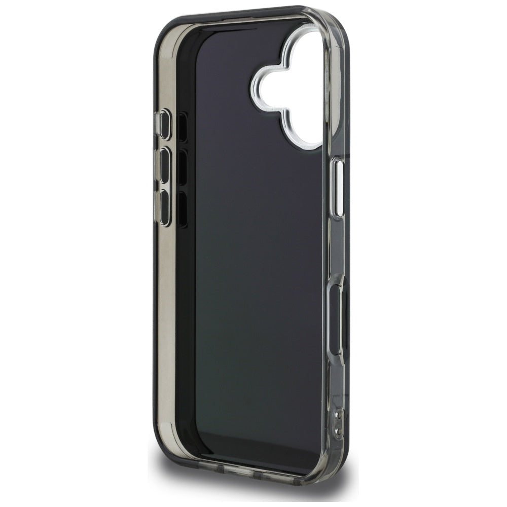Etui na Apple iPhone 16, Karl Lagerfeld, IML Aquarelle Logo Karl & Choupette, Czarne