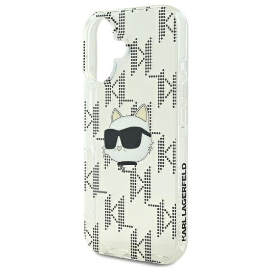 Etui na Apple iPhone 16, Karl Lagerfeld, IML Luxury Electroplated Choupette's Head, Przezroczyste