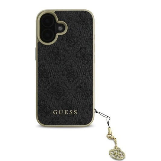 Case for Apple iPhone 16 Plus, Guess, 4G Charm, Black