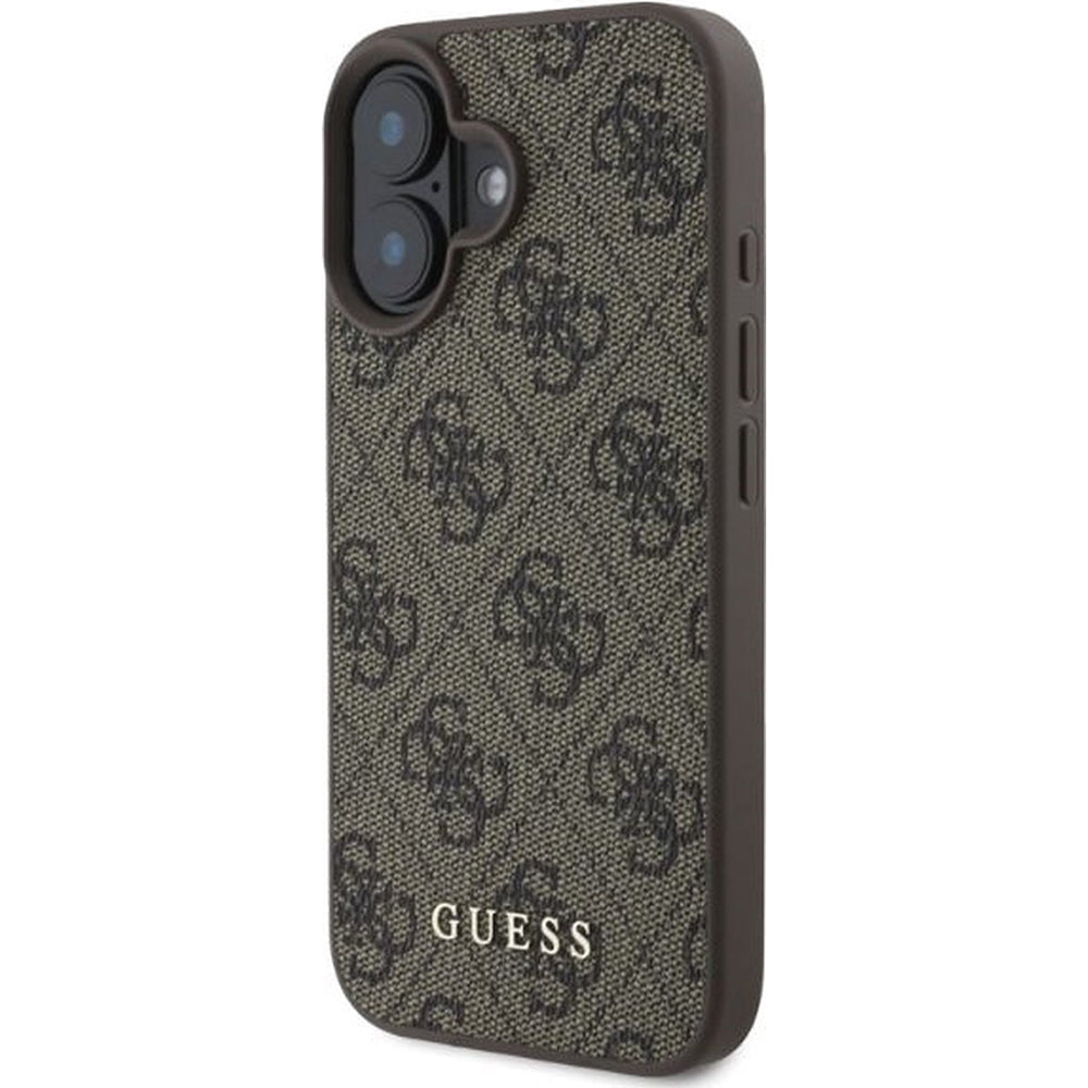 Etui na Apple iPhone 16 Plus, Guess, 4G Classic, Brązowy