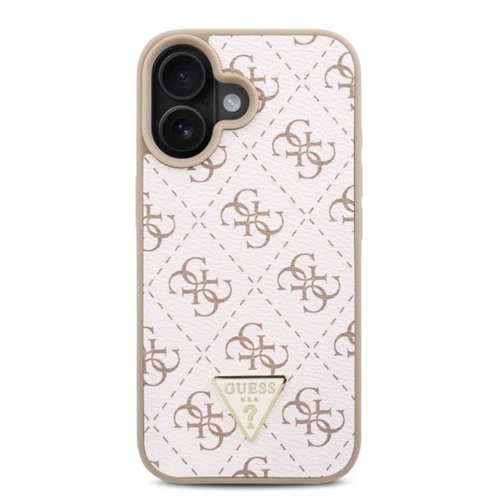 Etui na Apple iPhone 16 Plus, Guess, 4G Triangle Logo, Białe