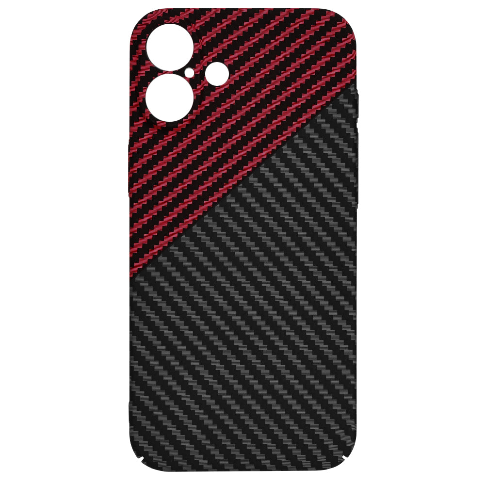 Etui na Apple iPhone 16 Plus, Techsuit, Carbonite FiberShell, Czarno-Czerwona