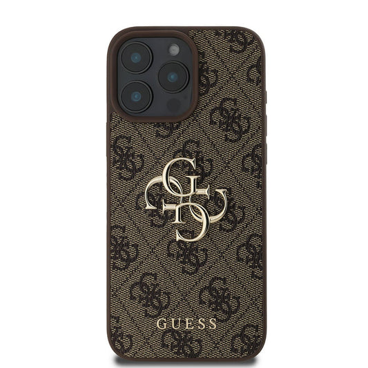 Etui na Apple iPhone 16 Pro, Guess, 4G Big Logo, Brązowy