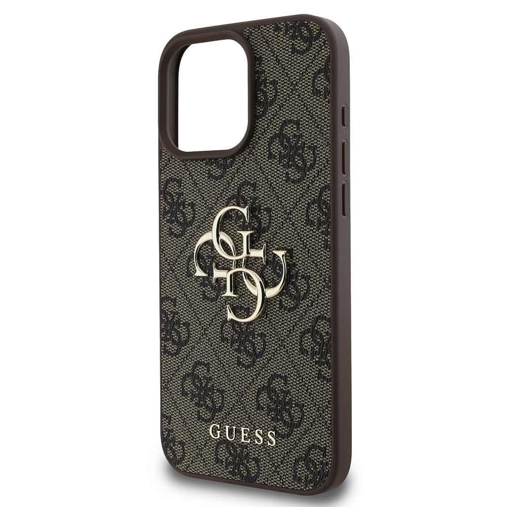 Etui na Apple iPhone 16 Pro, Guess, 4G Big Logo, Brązowy