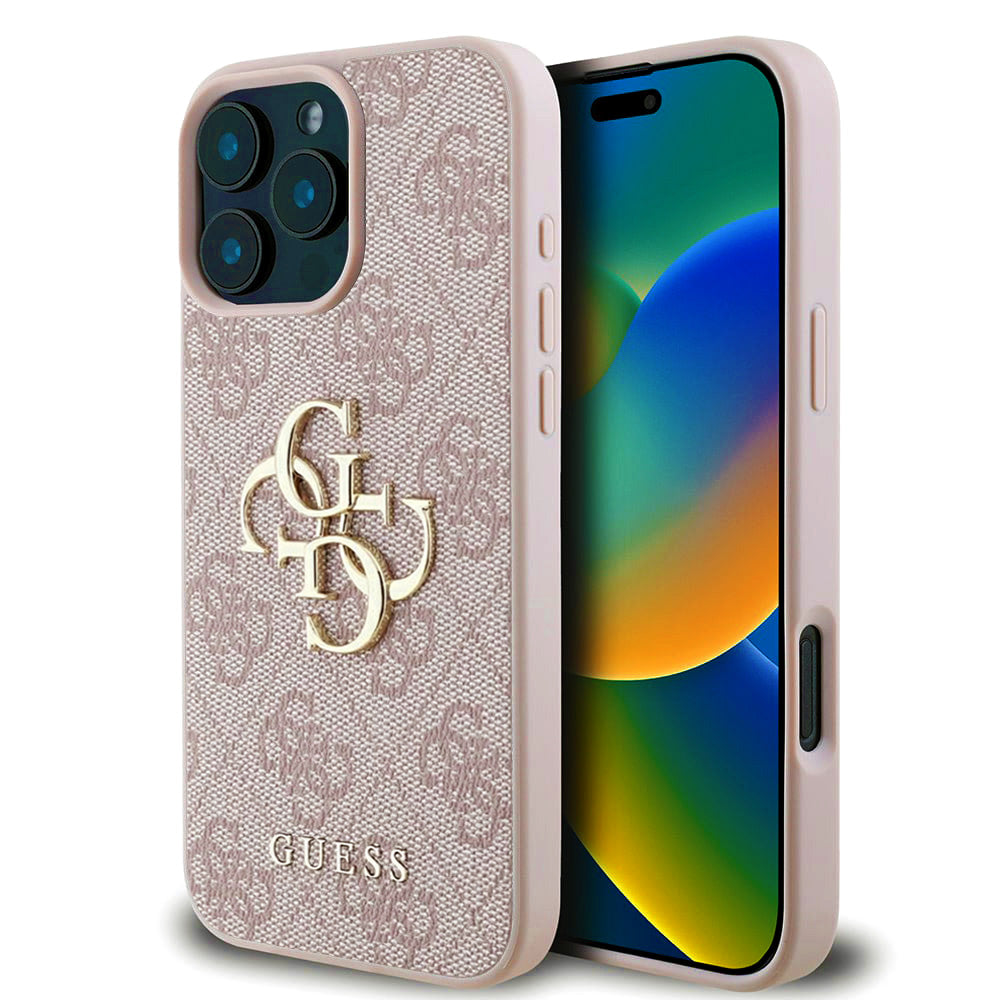 Case for Apple iPhone 16 Pro, Guess, 4G Big Logo, Pink