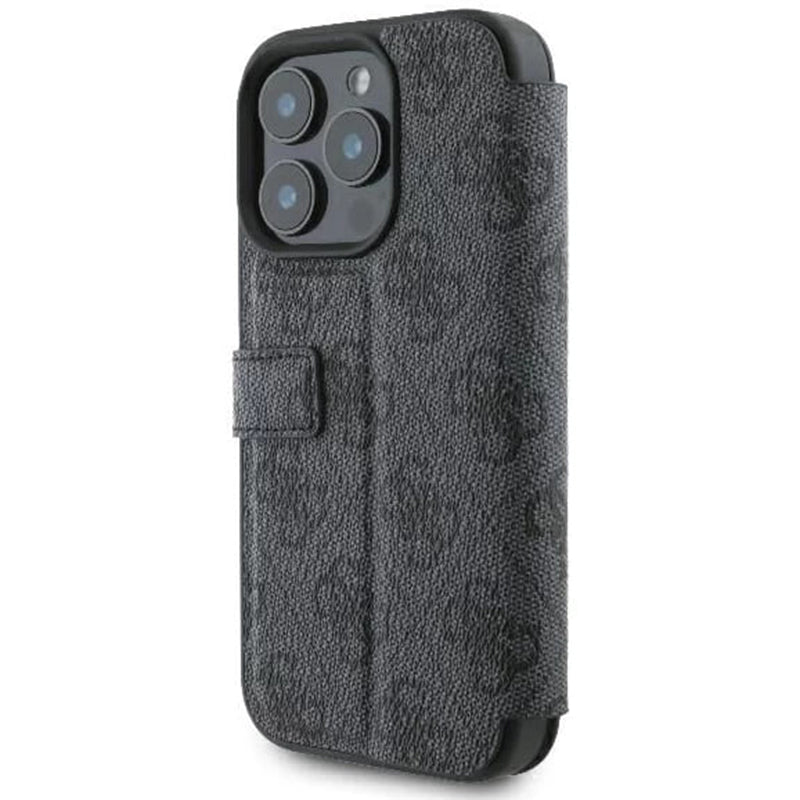 Etui na Apple iPhone 16 Pro, Guess, 4G Book, Czarne