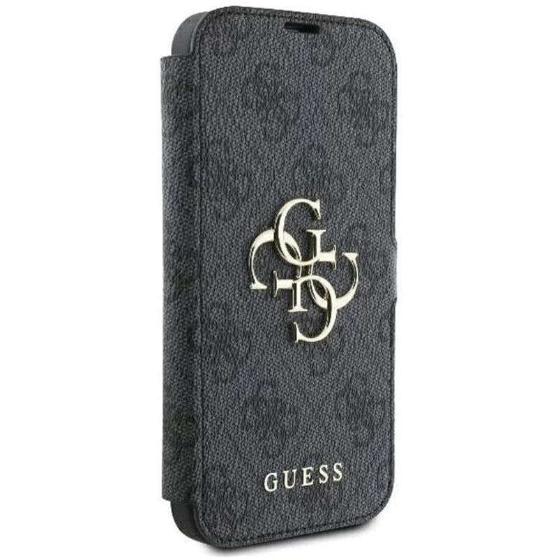 Etui na Apple iPhone 16 Pro, Guess, 4G Book, Czarne