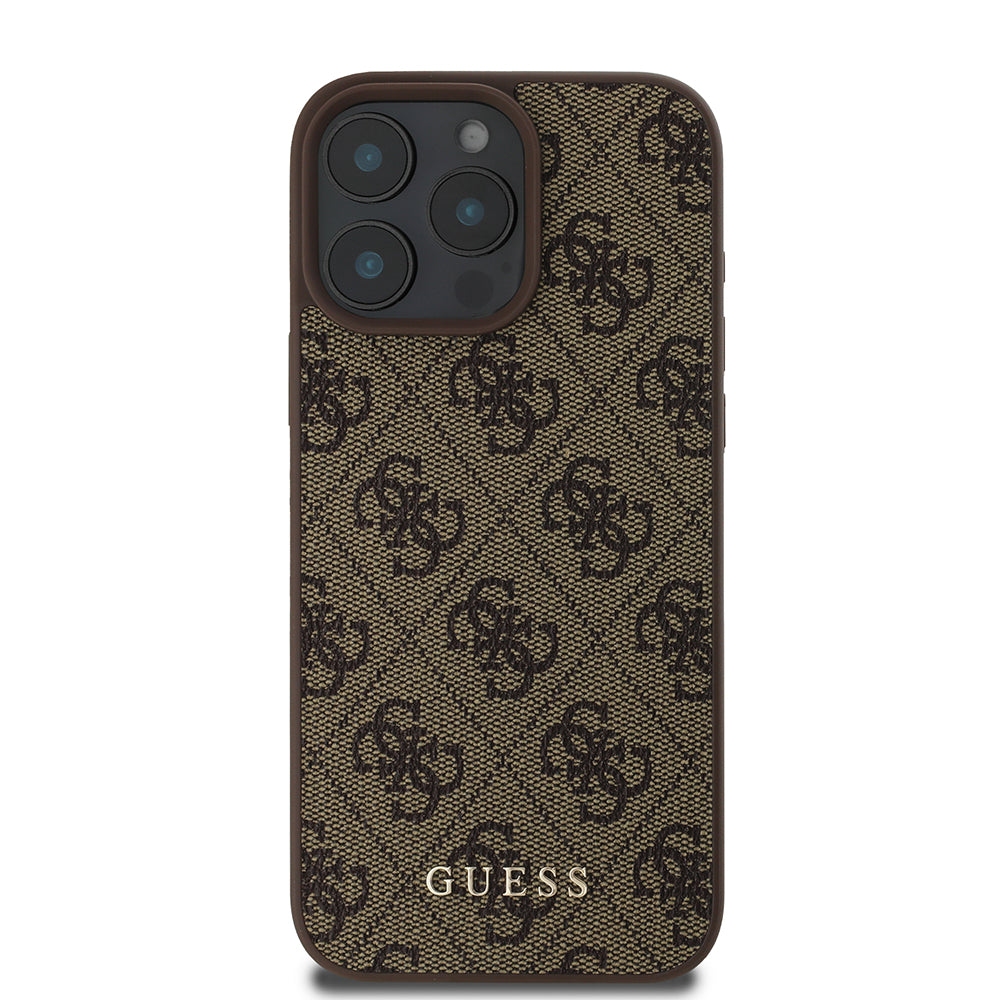 Etui na Apple iPhone 16 Pro, Guess, 4G Classic, Brązowy