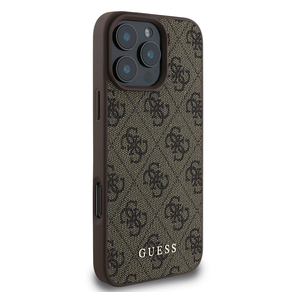 Etui na Apple iPhone 16 Pro, Guess, 4G Classic, Brązowy