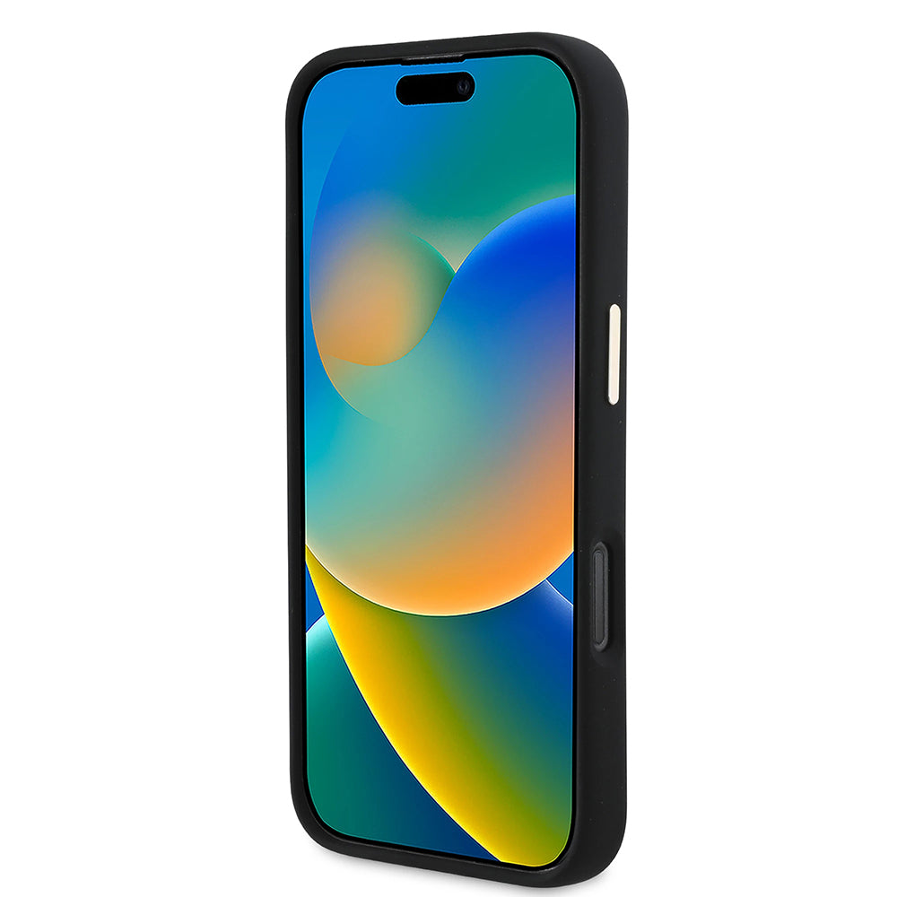 Etui na Apple iPhone 16 Pro, Guess, Script Metal Logo & Frame, Czarne