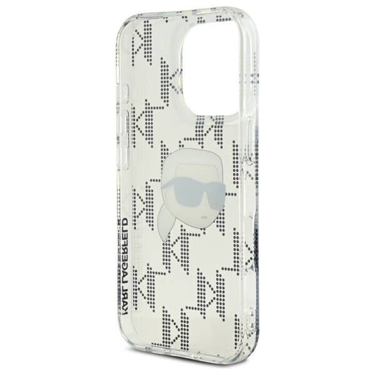 Etui na Apple iPhone 16 Pro, Karl Lagerfeld, IML Luxury Electroplated Karl's Head, Przezroczyste