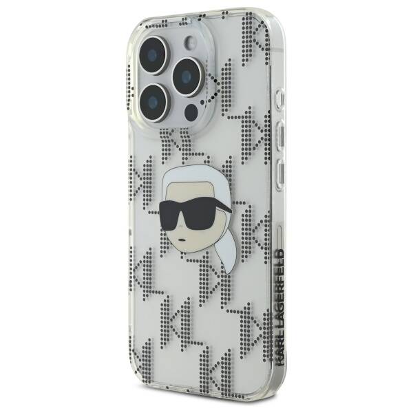 Etui na Apple iPhone 16 Pro, Karl Lagerfeld, IML Luxury Electroplated Karl's Head, Przezroczyste