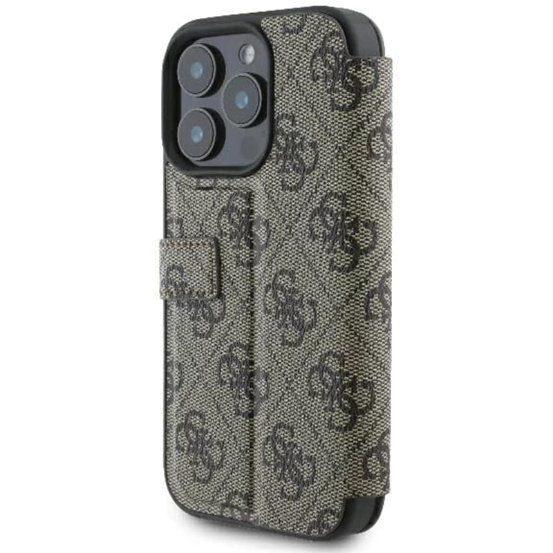 Case for Apple iPhone 16 Pro Max, Guess, 4G Book, Brown