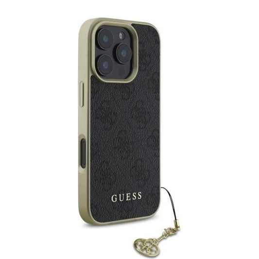Etui na Apple iPhone 16 Pro Max, Guess, 4G Charm, Czarne