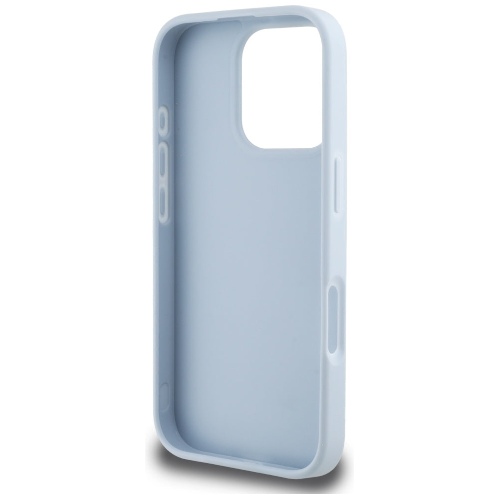 Etui na Apple iPhone 16 Pro Max, Guess, Grained Big 4G Logo Small Classic Logo, Niebieskie