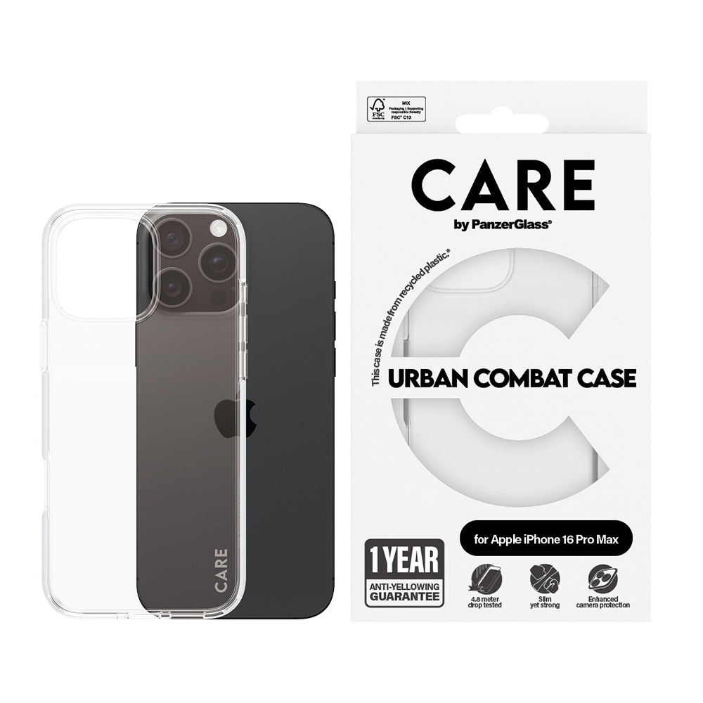 Etui do Apple iPhone 16 Pro Max, PanzerGlass, Care Urban Combat, Przezroczyste