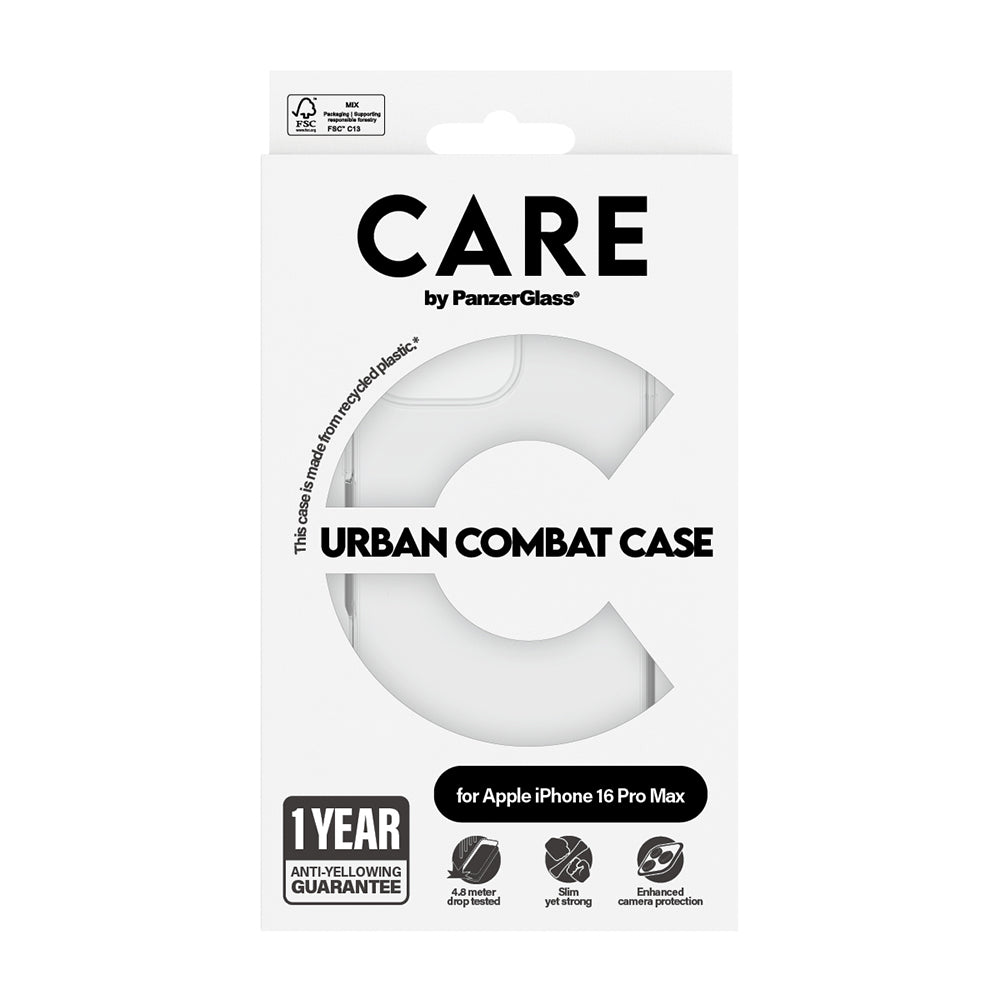 Etui do Apple iPhone 16 Pro Max, PanzerGlass, Care Urban Combat, Przezroczyste
