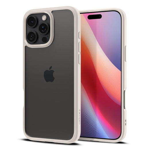 Etui na Apple iPhone 16 Pro, Spigen, Ultra Hybrid, Beżowe ACS08127