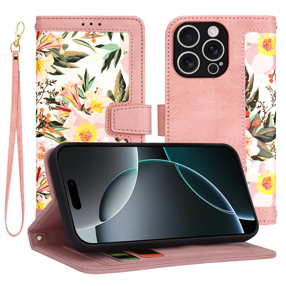 Etui na Apple iPhone 16 Pro, Techsuit, FlipCraft, Różowe
