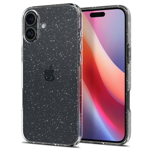 Etui na Apple iPhone 16, Spigen, Liquid Crystal Glitter, Przezroczyste ACS08192