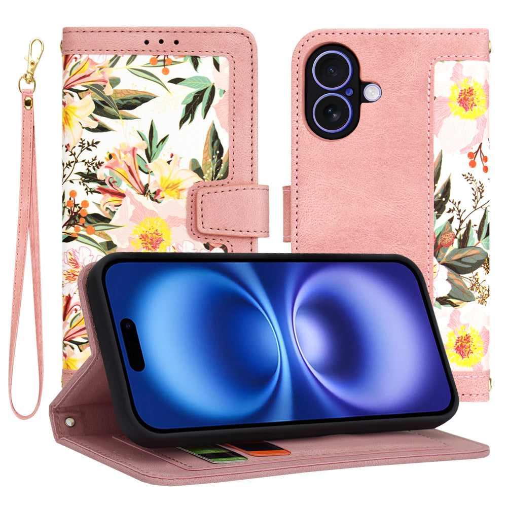 Etui na Apple iPhone 16, Techsuit, FlipCraft, Różowe