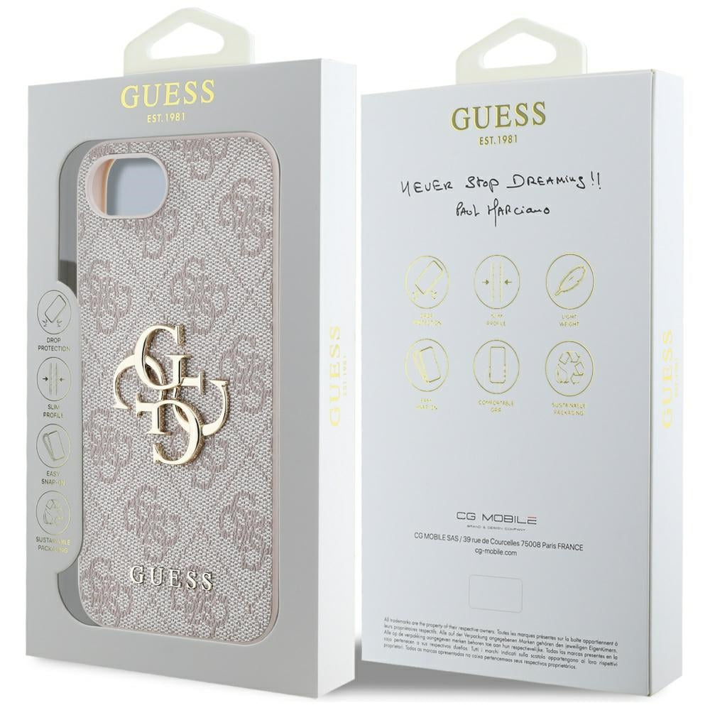 Etui na Apple iPhone 17e / 16e, Guess, 4G Big Logo, Różowy
