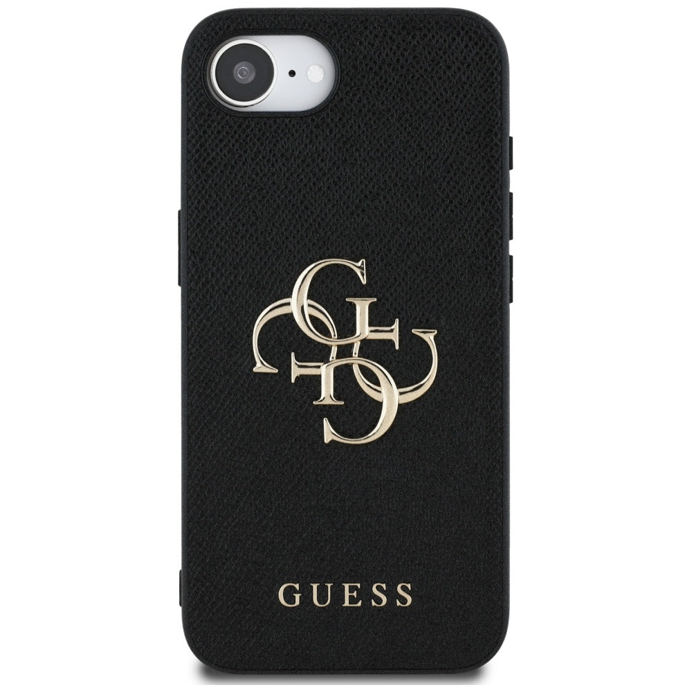 Etui na Apple iPhone 17e / 16e, Guess, 4G Grained Big and Classic Logo, Czarne