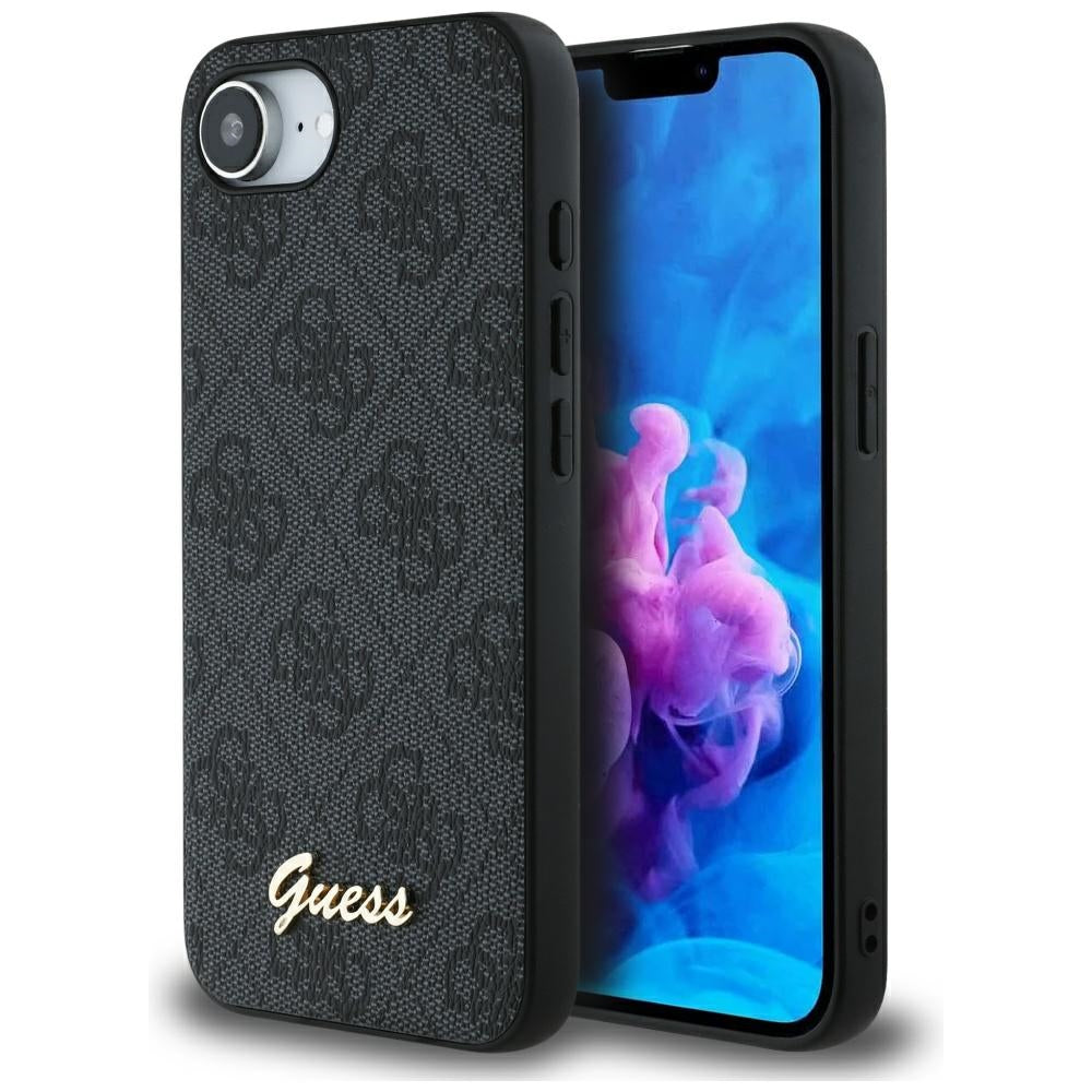 Etui na Apple iPhone 17e / 16e, Guess, 4G Script Logo, Czarne
