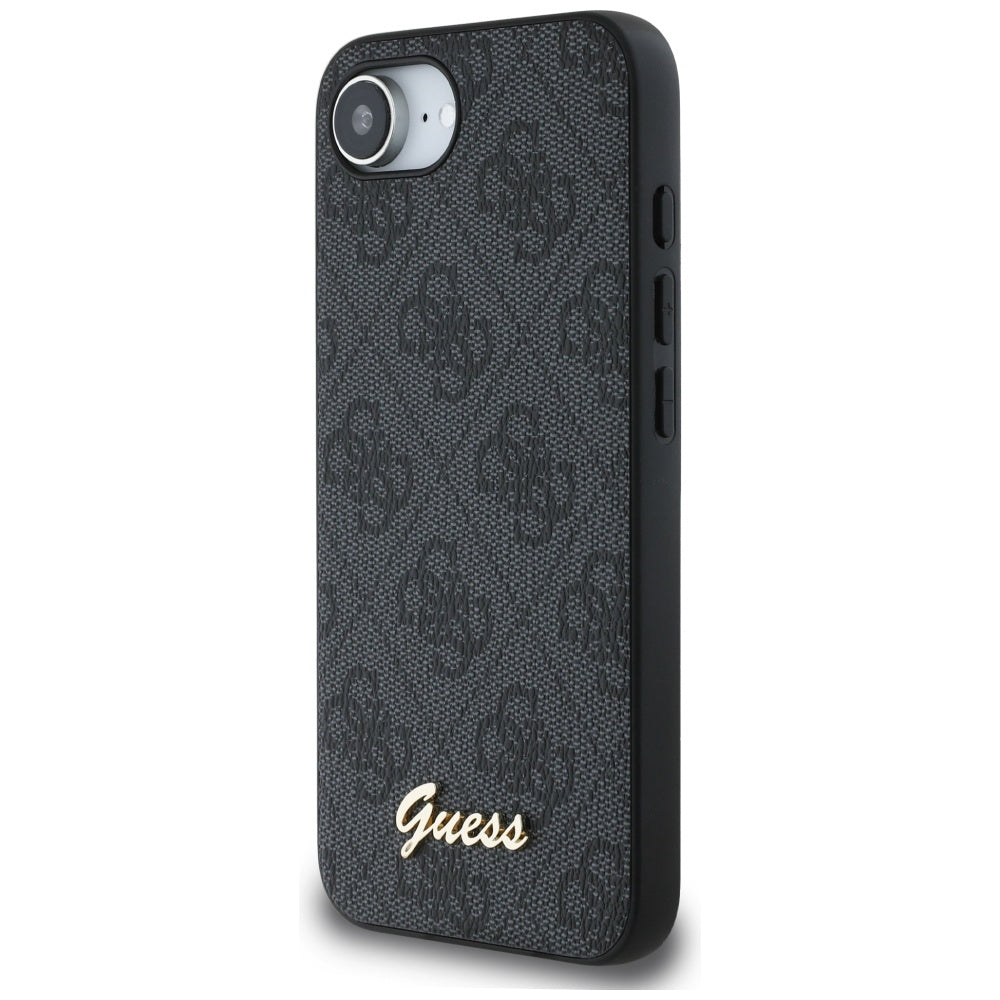 Etui na Apple iPhone 17e / 16e, Guess, 4G Script Logo, Czarne