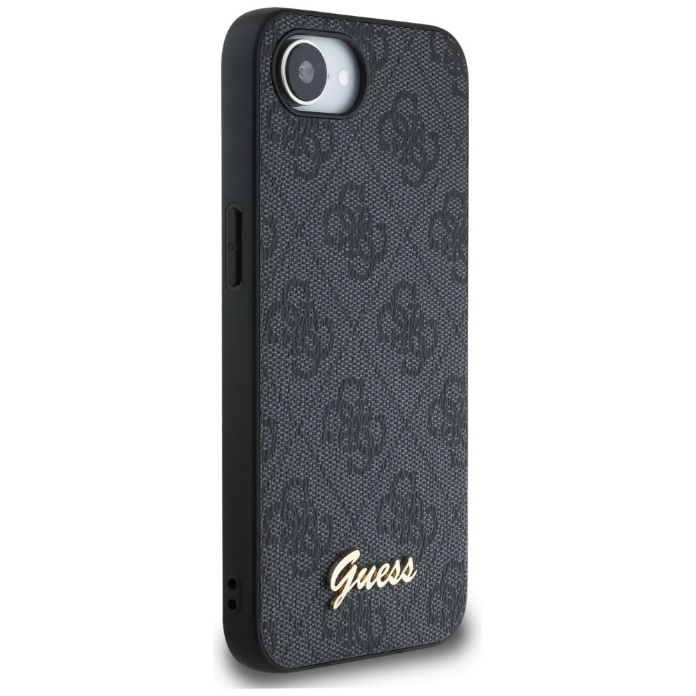 Etui na Apple iPhone 17e / 16e, Guess, 4G Script Logo, Czarne