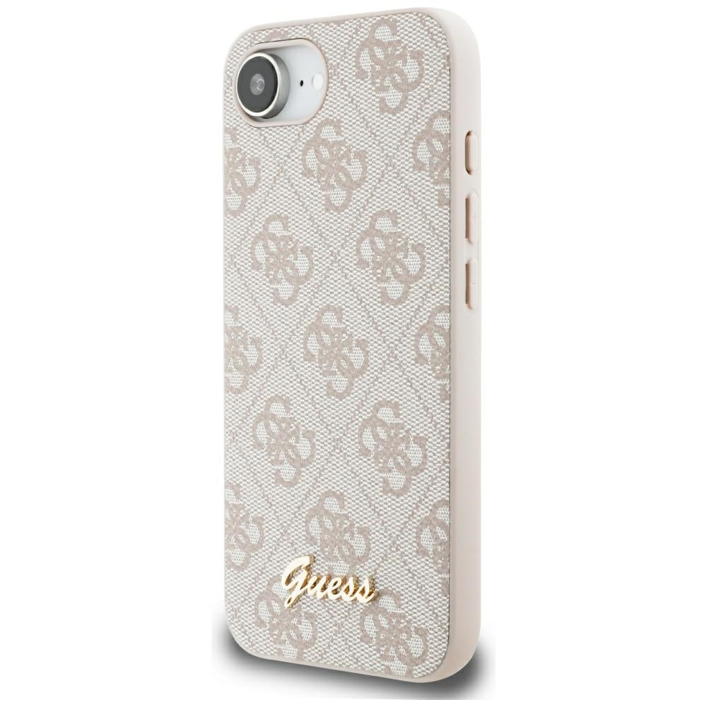 Etui na Apple iPhone 17e / 16e, Guess, 4G Script Logo, Różowy