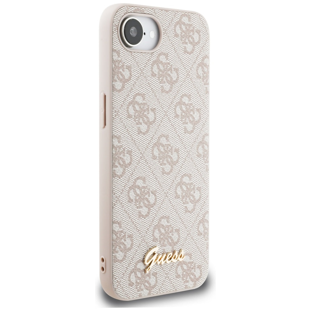 Etui na Apple iPhone 17e / 16e, Guess, 4G Script Logo, Różowy