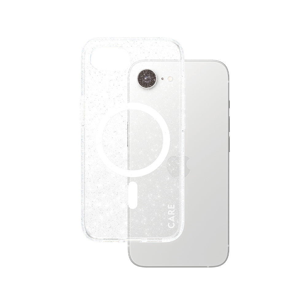Etui na Apple iPhone 17e / 16e, PanzerGlass, Care Urban Combat Star Lit, Przezroczyste Białe