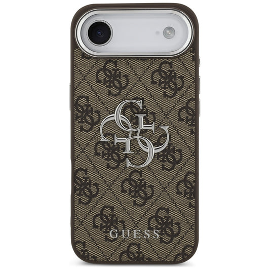 Etui na Apple iPhone 17 Air, Guess, Big 4G Logo Classic, Brązowo-Srebrne