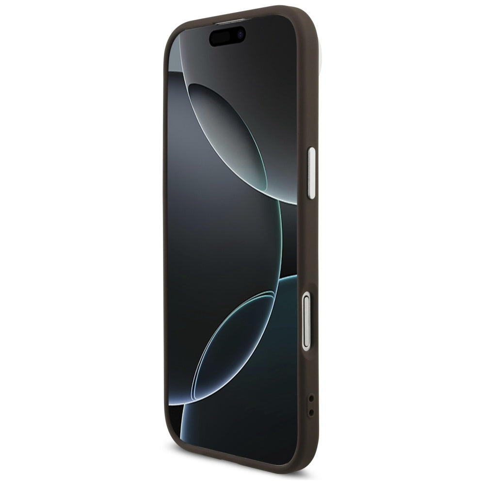 Etui na Apple iPhone 17 Air, Guess, Big 4G Logo Classic, Brązowo-Srebrne