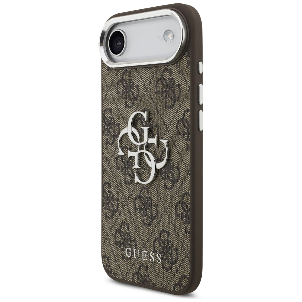 Etui na Apple iPhone 17 Air, Guess, Big 4G Logo Classic, Brązowo-Srebrne