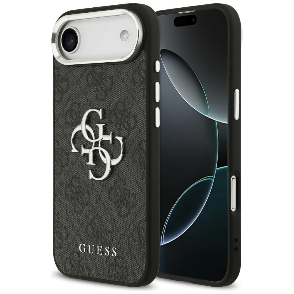 Etui na Apple iPhone 17 Air, Guess, Big 4G Logo Classic, Czarne Srebrne