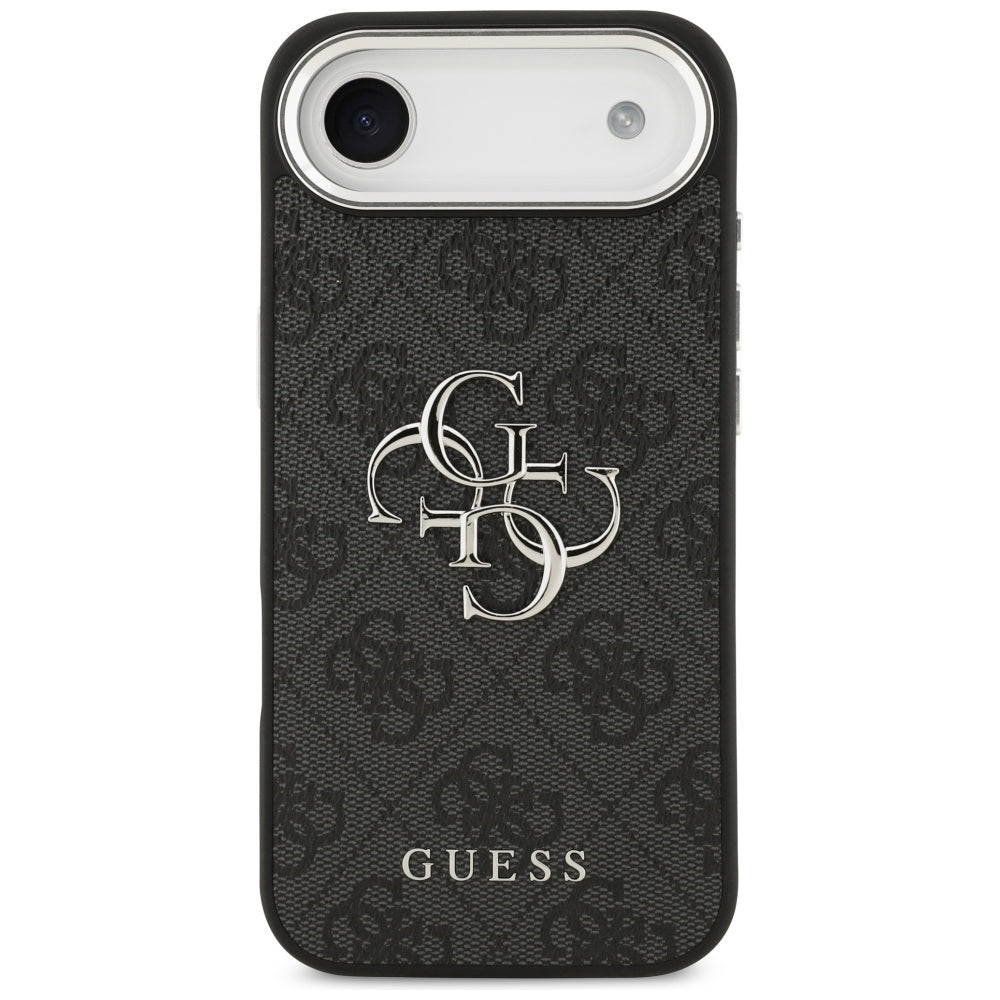 Etui na Apple iPhone 17 Air, Guess, Big 4G Logo Classic, Czarne Srebrne