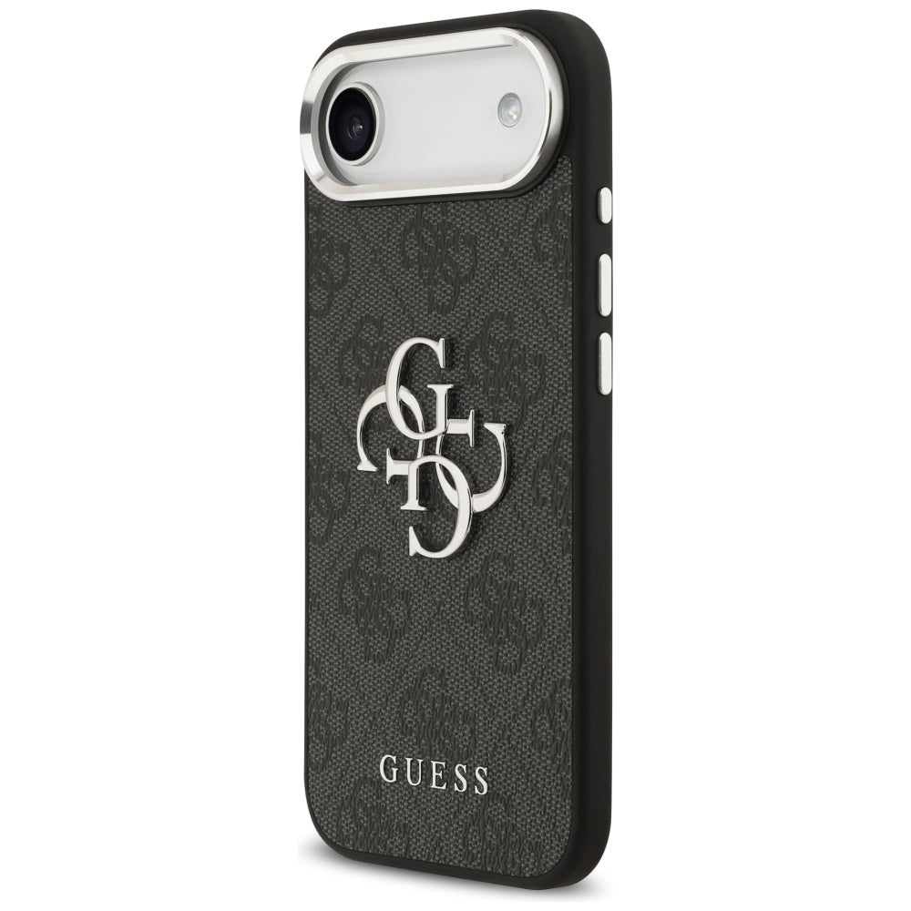 Etui na Apple iPhone 17 Air, Guess, Big 4G Logo Classic, Czarne Srebrne