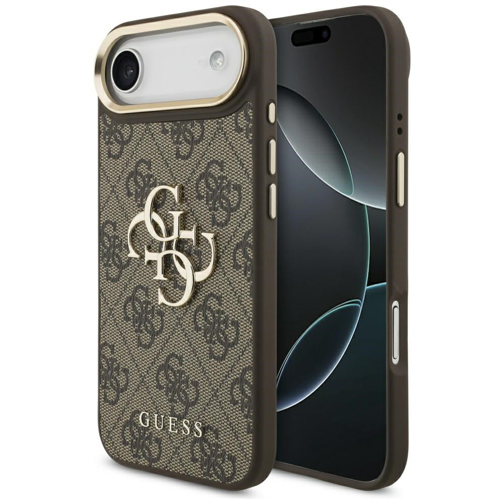 Etui na Apple iPhone 17 Air, Guess, Big 4G Logo Classic, Złoty Brąz
