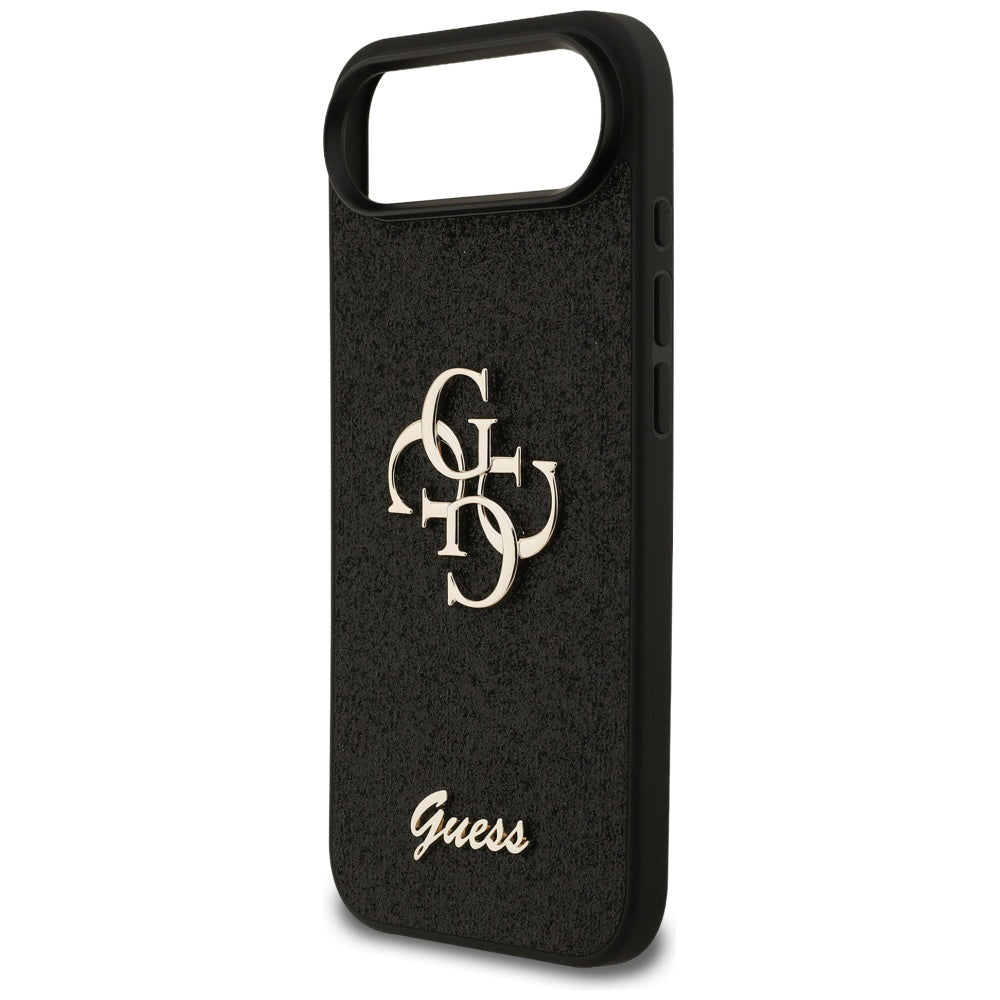 Etui na Apple iPhone 17 Air, Guess, Fixed Glitter Big 4G, Czarne