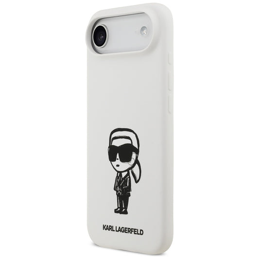 Etui na Apple iPhone 17 Air, Karl Lagerfeld, Sketch and Logo Karl, Białe